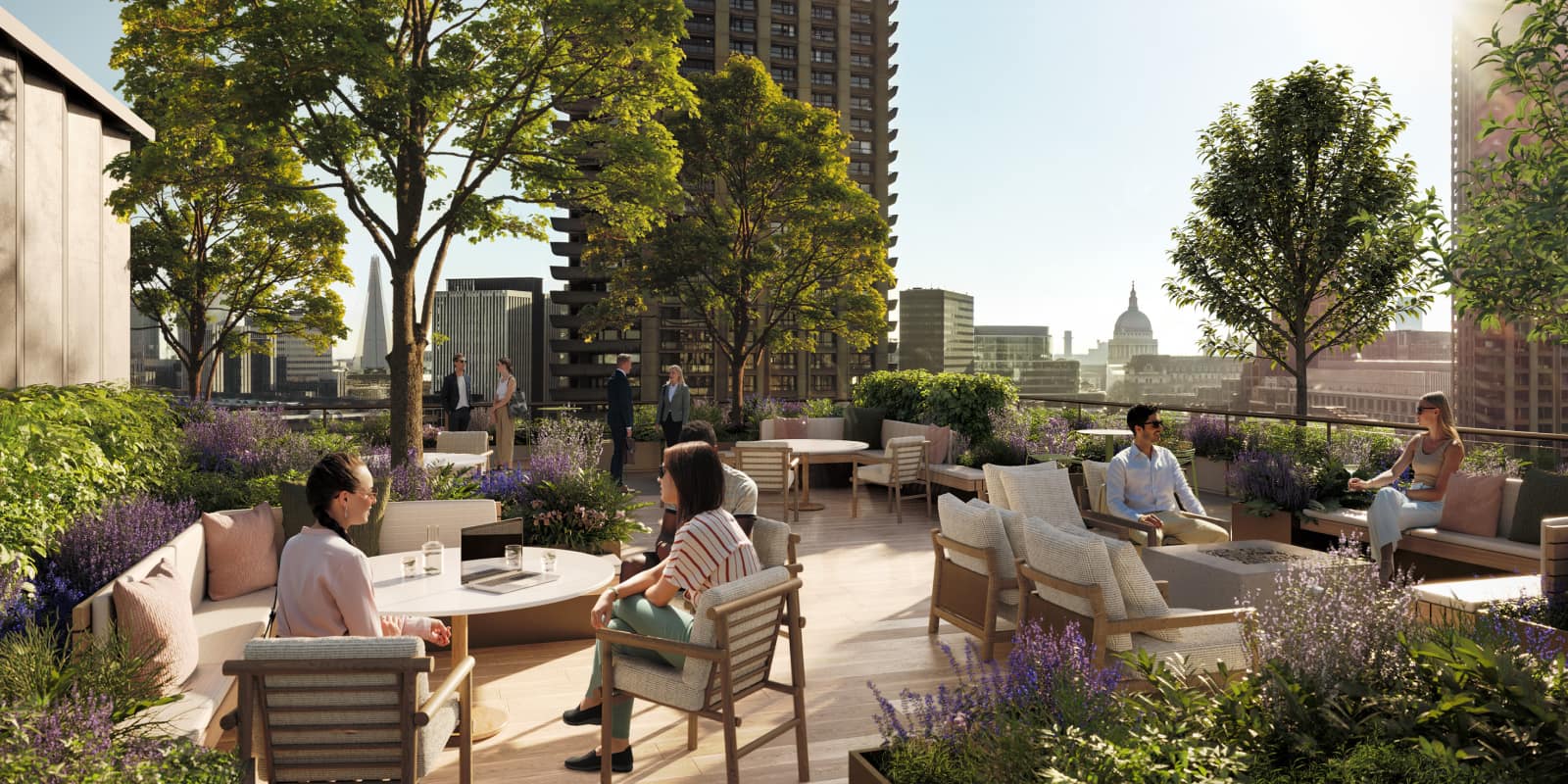 Communal Terrace with city views